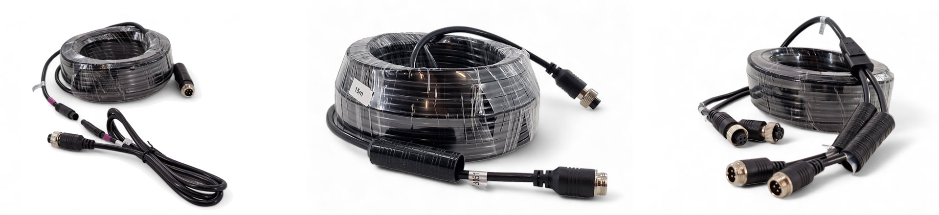 4 Pin Aviation (GX12) Screw Connector Cables for Reversing Cameras