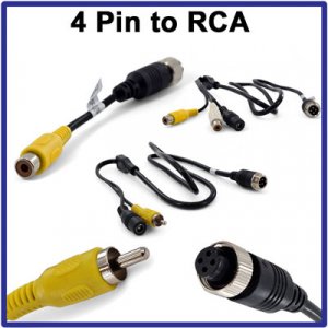 4 PIN to RCA Phono Conversion Adaptors