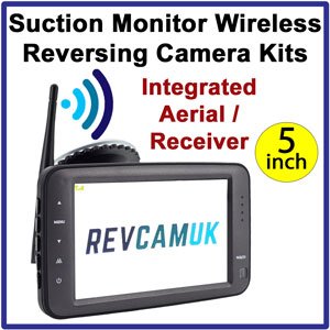 5" Suction Monitor Wireless Reverse Camera Kits