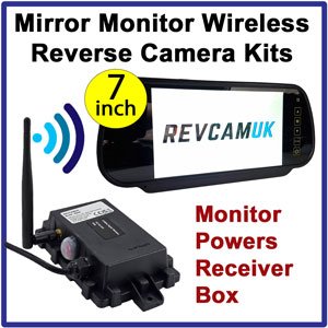 7" Mirror Monitor Wireless Reversing Camera Kits