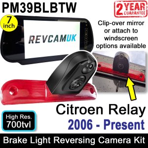Rear View Dual Camera Kit for Citroen Relay (2006-Present) to fit Brake Light | PM39BLBTW