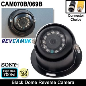 Black dome reversing camera with 1/3" 700TVL Sony CCD image sensor | CAM070B
