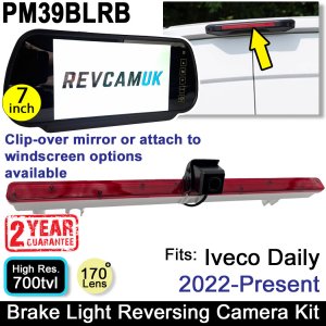 2022+ Iveco Daily Brake Light Reversing Camera kit with 7" Mirror Monitor | PM39BLRB