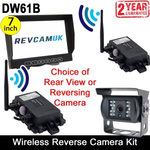 Sony CCD Black Bracket Wireless Reversing / Rear View Camera Kit with 7" Monitor | DW61B