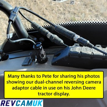John Deere 6R 7-Pin AMP Dual-Channel Reversing Camera Adaptor Cable | Adaptor-JD2