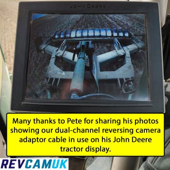 John Deere 6R 7-Pin AMP Dual-Channel Reversing Camera Adaptor Cable | Adaptor-JD2