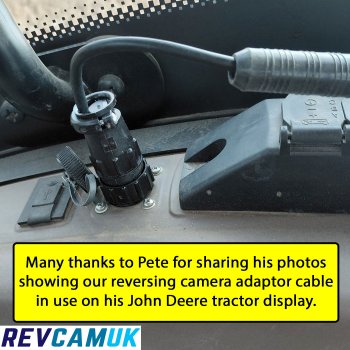 John Deere 6R 7-Pin AMP Reversing Camera Adaptor Cable | Adaptor-JD1