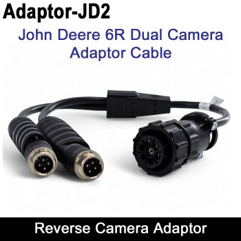 John Deere 6R 7-Pin AMP Dual-Channel Reversing Camera Adaptor Cable | Adaptor-JD2