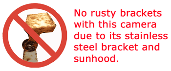 Stainless Steel Reversing Camera protects from rust