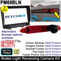 7" Monitor and Brake Light Reversing Camera Kit to fit Citroen Berlingo, Peugeot Partner, Vauxhall Combo and Toyota Proace City vans | PM69BLN