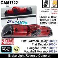 Fiat Ducato, Citroen Relay, Peugeot Boxer and Vauxhall Movano brake light reversing camera | CAM1722