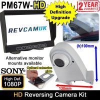 Sony AHD High Definition White Roof Mount Overhang Reversing Camera Kit with 7" Monitor | PM67W-HD
