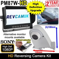 High-Def White Roof Mount Overhang Sony AHD Reverse Camera Kit with 7" Heavy Duty Display | PM87W-HD