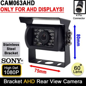 Black Bracket Rear View Camera - Sony 1080P AHD | CAM063AHD