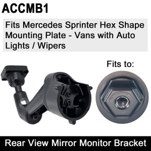 Mercedes Sprinter Hex Shape Swan neck windscreen mount for bracket type mirror monitors - ACCMB1