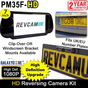 Number Plate Frame High Definition AHD Reversing Camera Kit with 7" Mirror Monitor | PM35F-HD
