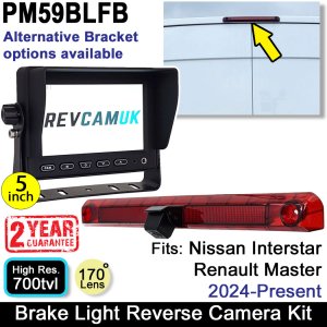 Renault Master / Nissan Interstar Brake Light Reversing Camera Kit with 5" Dashboard Monitor Display | PM59BLFB