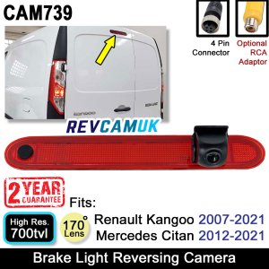 Renault Kangoo and Mercedes Citan Reverse Camera for Brake Light | CAM739