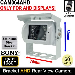 White Bracket Rear View Camera - Sony 1080P AHD | CAM064AHD