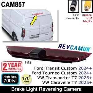 Ford Transit Custom 2024+ VW Transporter T7 Brake Light Camera | CAM857