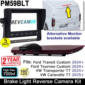 Ford Transit Custom 2024+ VW Transporter T7 5 Inch Camera Kit | PM69BLT