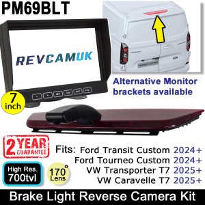 Ford Transit Custom 2024+ VW Transporter T7 7 Inch Camera Kit | PM69BLT
