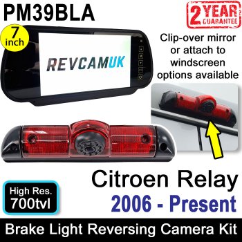 Reversing Camera Kit for Citroen Relay (2006-Present) to fit Brake Light | PM39BLA