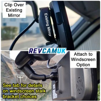 White Twin Motorhome Sony CCD Dual Lens Reversing + Rear View Camera Kit with Mirror Monitor | PM33W-SD