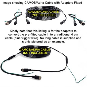 Adria/CAMOS 6 Pin Compatible Reversing Camera Adaptor Set to 4 Pin | CAB88M + CAB88F