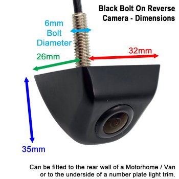 Black Motorhome Bolt Reverse Camera | CAM072B