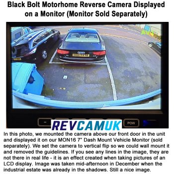 Black Motorhome Bolt Reverse Camera | CAM072B