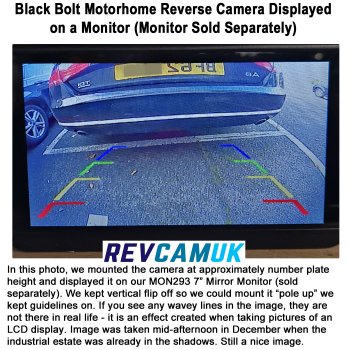Black Motorhome Bolt Reverse Camera | CAM072B