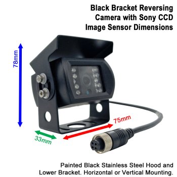 Sony CCD Black Bracket Reversing Camera Kit with 5" Display | PM51B-SD