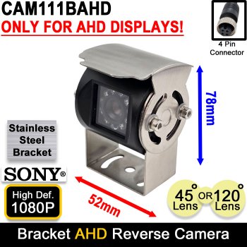 Black Bracket Reverse Camera - Sony 1080P AHD | CAM111BAHD