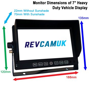 1080P High Definition White Slimline Reverse Camera with 7" Heavy Duty Monitor Kit | PM85W-HD