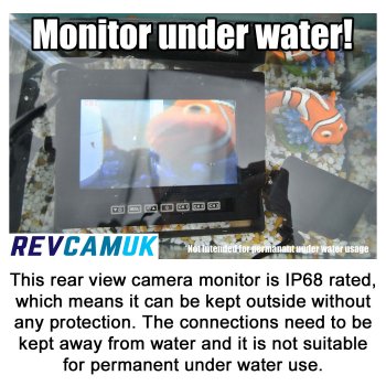 IP68 Waterproof / Dustproof 7" Monitor for Reverse Cameras | MON705W