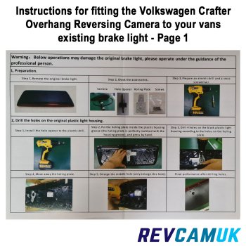 2017+ VW Crafter Reverse Camera Fits Existing Brake Light | CAM981