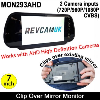 AHD Rear View Mirror Monitor for 720P 960P 1080P Reversing Cameras