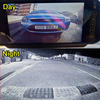 Number Plate Frame Reversing Camera Kit with 7" Mirror Monitor | PM35F-SD