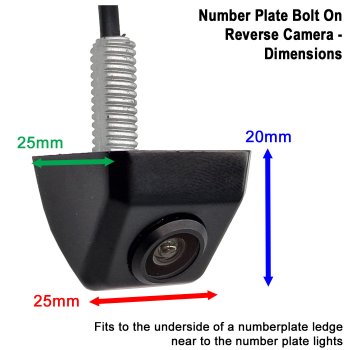 Number Plate Bolt/Post Mounted Reversing Camera Kit with 5" Display | PM55J-SD