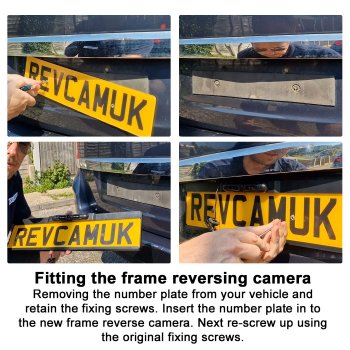 Number Plate Frame Reversing Camera Kit with 7" Mirror Monitor | PM35F-SD