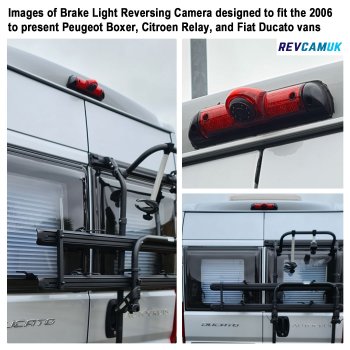 Fiat Ducato, Citroen Relay, Peugeot Boxer and Vauxhall Movano brake light reversing camera | CAM1722