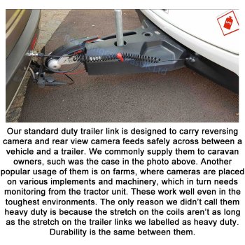 Standard Duty Trailer Link for 1 reversing camera (Suzie Link) | CAB011S