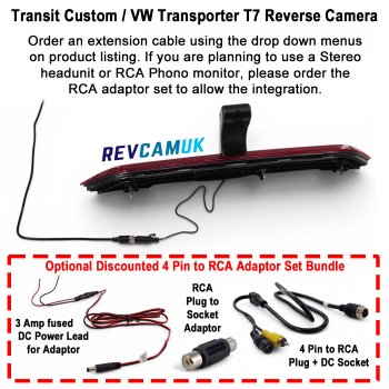 Ford Transit Custom 2024+ VW Transporter T7 Brake Light Camera | CAM857