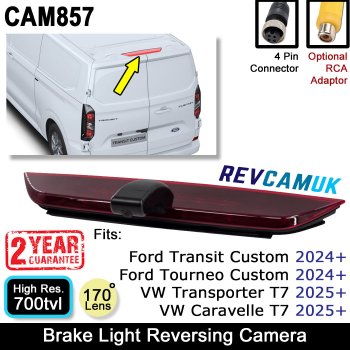 Ford Transit Custom 2024+ VW Transporter T7 Brake Light Camera | CAM857