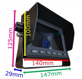 PM59BLHTW: Twin Lens Brake Light Reversing Camera Kit with 5" Hi-Res Dash Monitor for Ford Transit custom 05/2016-Present (LED Version)