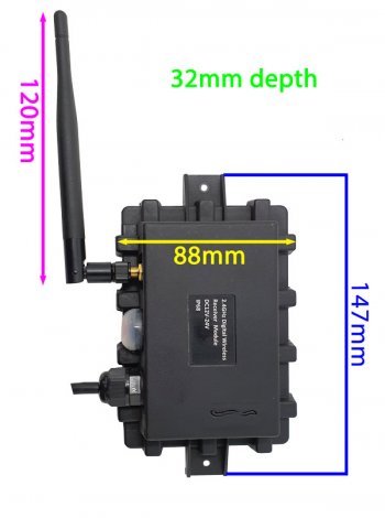 DW51W - Wireless kit with 5" dash monitor + receiver box + white bracket camera + sender box