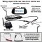 Wireless Small White Bracket Reverse Camera Kit with Mirror Monitor Display | DW36W
