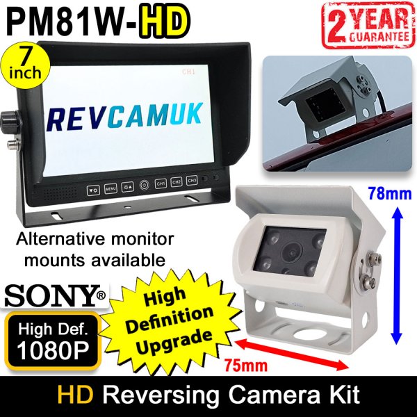 Reversing Cameras UK Ltd > Cabled Reversing Camera Kits > 7" Heavy Duty